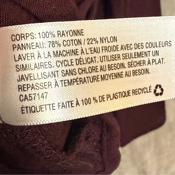 Mossimo Ladies Medium Boho Lace pullover Burgundy Blouse - Picture 4 of 14